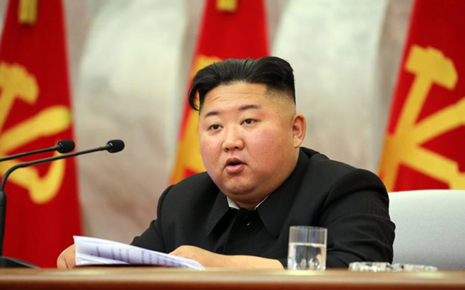 North Korean leader Kim Jong Un presides over a meeting of the central military commission of the ruling Workers' Party in this undated photo published by the Korean Central News Agency on Sunday, May 24, 2020.