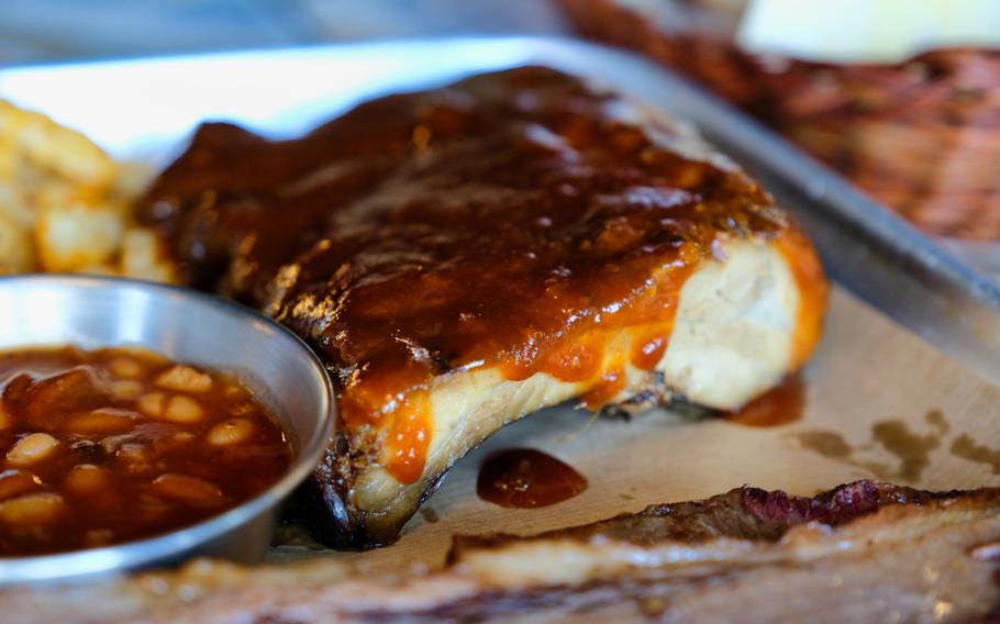 The tender ribs and brisket from La Mesa Flying Geckos in Pyeongtaek, South Korea, are smoked for four and 11 hours respectively.