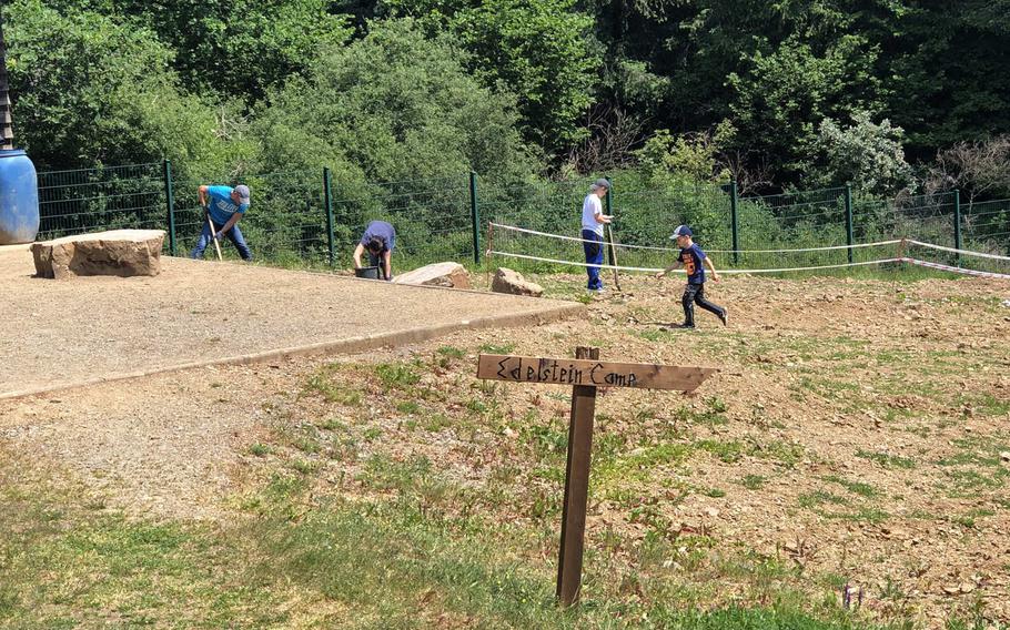 Visitors can dig for gems themselves at the gem camp at the Steinkaulenberg mine in Idar-Oberstein, Germany