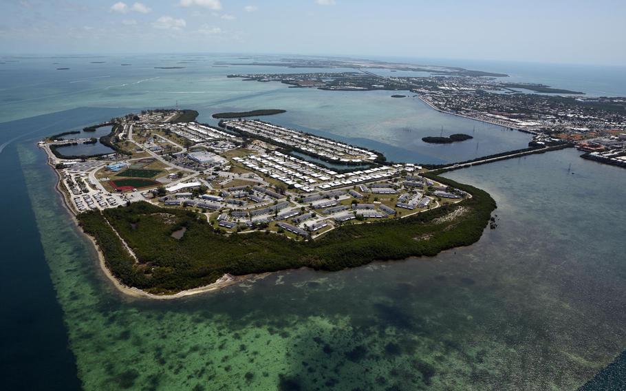 Aerial photo of Naval Air Station Key West???s Sigsbee Park Annex. Sgt. 1st Class Hector Delgado Ortiz, a logistics soldier based at Fort Bragg, N.C., was on temporary duty to the Special Forces Underwater Operations School at the Florida base when he was killed in a vehicle accident on Sept. 14, 2020.