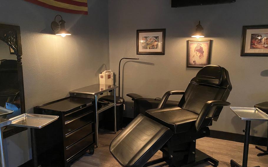 American Tattoo Society on Nellis Air Force Base, Nev., is the first known tattoo shop to open on an Air Force or Army installation.