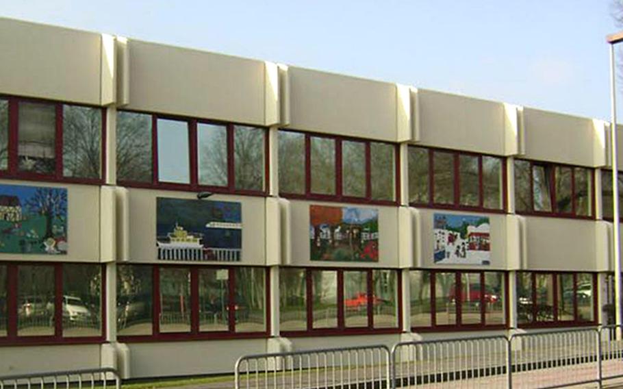 Wiesbaden Elementary School at the Hainerberg housing area in Wiesbaden, Germany. The school is closing for two weeks due to an ongoing coronavirus outbreak on the garrison.