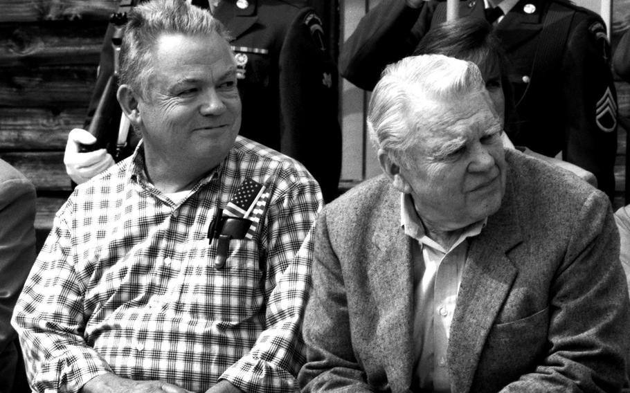 Bill Mauldin and Andy Rooney, right, both former Stars and Stripes staffers, during a rare meetup later in their lives.