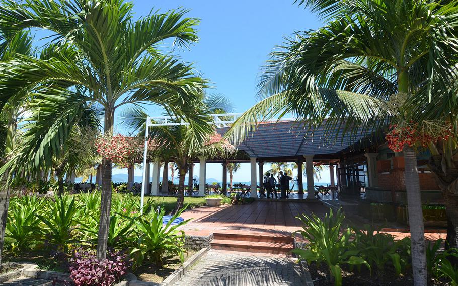 The grounds of the Red Beach Resort, which lies just offshore of Red Beach in Da Nang, where U.S. Marines first landed in March 1965.