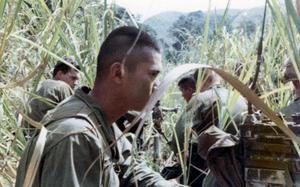 Hon Lee was attached to Delta Company, 1st Battalion, 26th Marine Regiment as leader of a four-man Forward Observer team in 1967, hiking the dense terrain around Khe Sanh ahead of the siege in early 1968. His predecessor and successor were both killed.
  Courtesy of Hon Lee