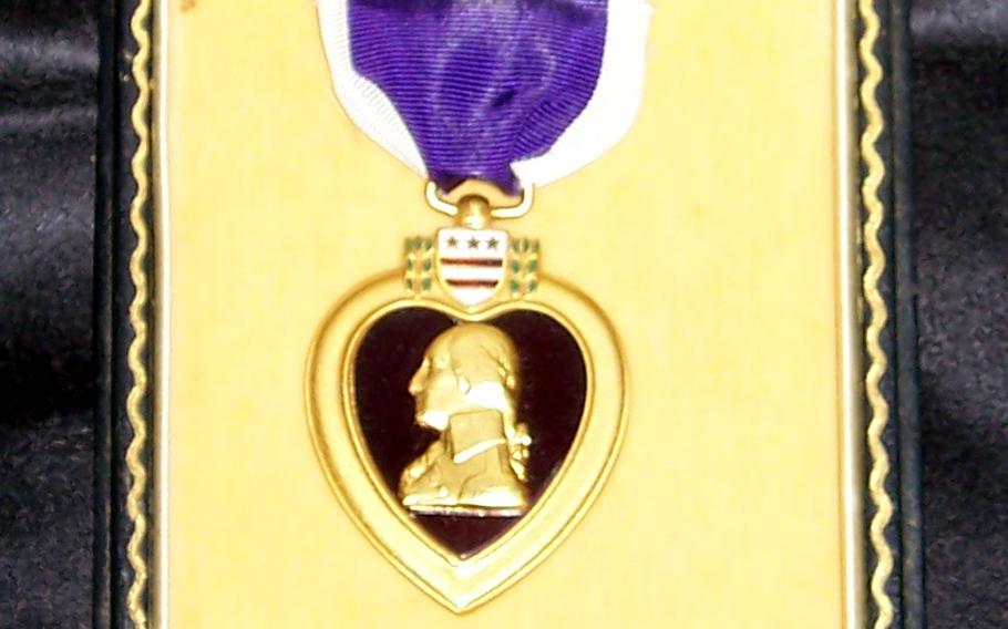 Tony Chliek's Purple Heart medal.