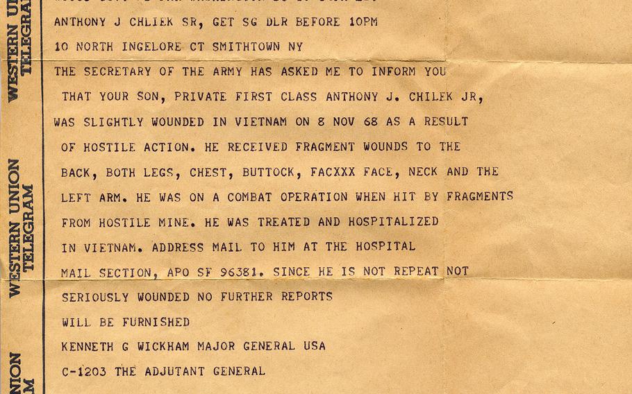 The wounded telegram.