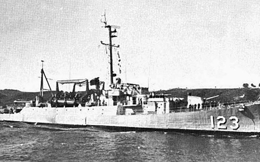 The USS Diachenko enters San Diego harbor after completing her second tour in Vietnam in April 1967.