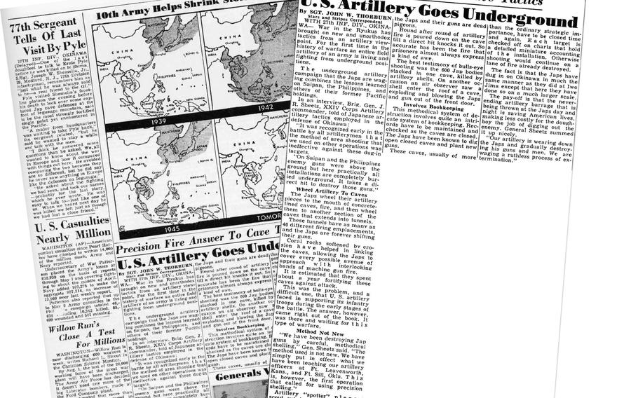 Stars and Stripes May 17 1945 page 5, Pacific edition.