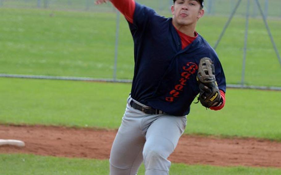 Bitburg's Austin Schmidt and the Barons, seeded No. 4 in Division II-Division III play, hope to defend their title in this DODDS-Europe baseball championships, which begin Thursday.