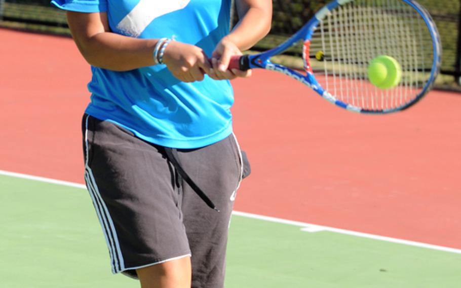 Yokota Panthers senior singles and doubles tennis player Anju Yamanaka headlines a lineup that has a shot at capturing the Far East Tournament girls team title in November on Okinawa.