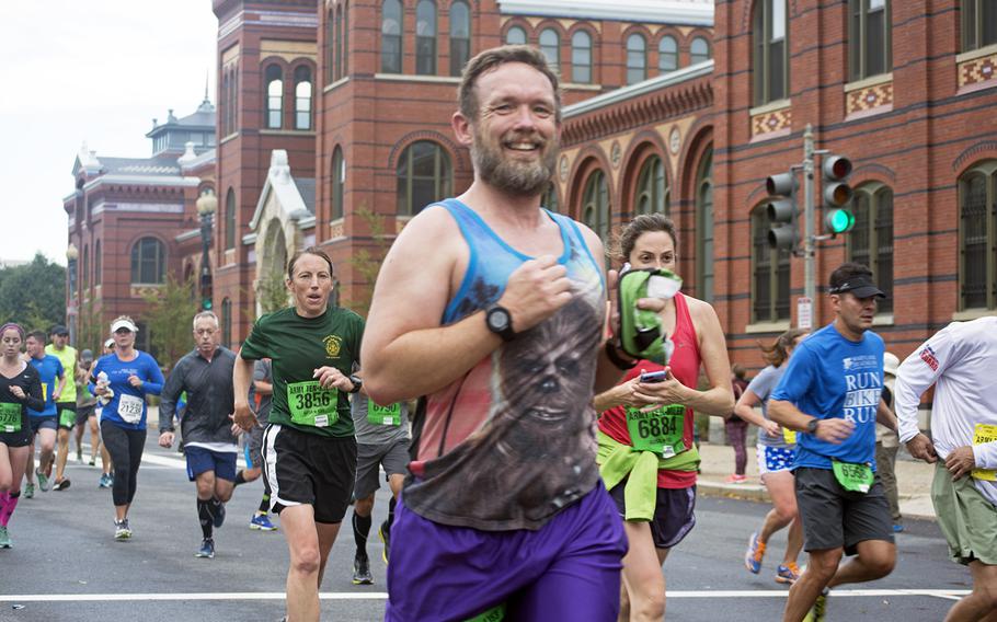 Runners at the Army Ten-Miler in Washington, D.C., on Oct. 9, 2016.