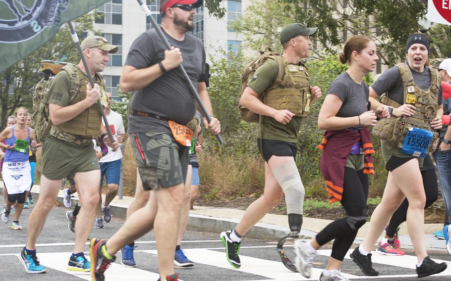 Runners at the Army Ten-Miler in Washington, D.C., on Oct. 9, 2016.