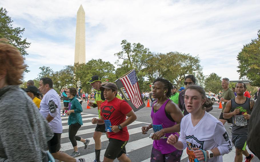 Runners at the Army Ten-Miler in Washington, D.C., on Oct. 9, 2016.