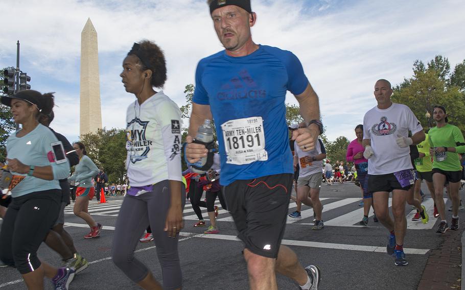 Runners at the Army Ten-Miler in Washington, D.C., on Oct. 9, 2016.