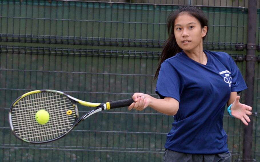 Senior Erin Chang of American School In Japan is the 2016 mixed doubles runner-up and finished third in girls doubles.