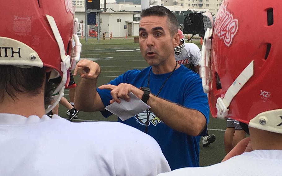 Coach Dan Joley says his Nile C. Kinnick Red Devils are "laser-focused" on one goal, to beat American School In Japan. Such a win would help the Red Devils take control of the Far East Division I title chase.