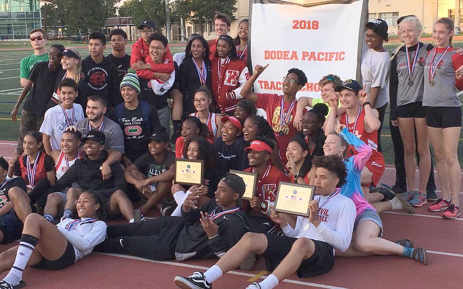 For the fourth straight year, Nile C. Kinnick's track and field team takes home the Far East Division I banner.
