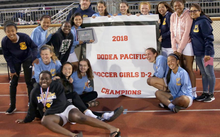 Banner time for Yokota, which won the Far East Division II Girls Soccer Tournament title for the third time in four years.
