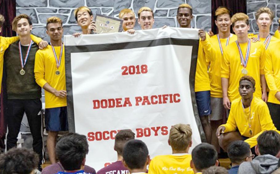 Christian Academy Japan Knights boys soccer team is Far East Division II champion yet again.
