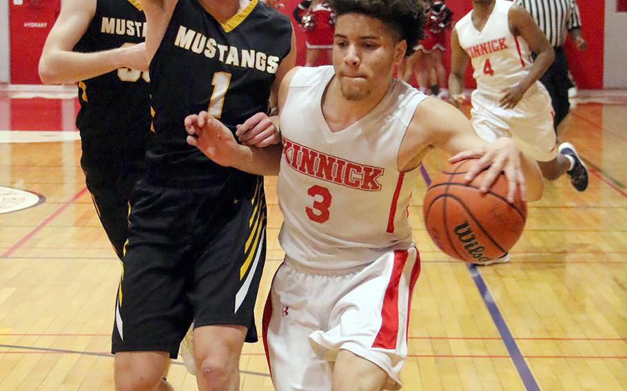 Senior Davion Roberts of Nile C. Kinnick was named the Most Valuable Player of last year's Far East Division I Tournament and returns as one of the Red Devils' key outside options.