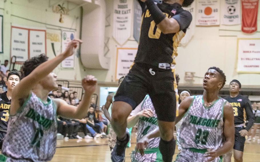 Senior Eric McCarter is one of a handful of backcourt options for Kadena heading into the Far East Division I Tournament.