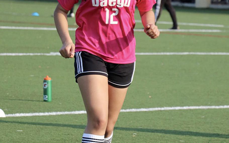 Senior midfielder Natalie Garrido returns to Daegu, with a power right-leg kick that can make most set pieces a scoring opportunity for the Warriors.