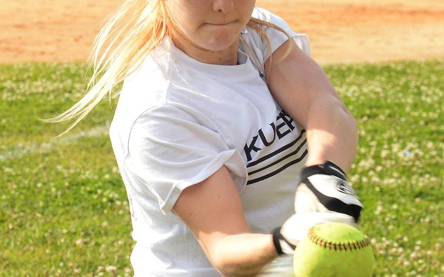 Sophomore Zoey Weidley is projected to start at shortstop for defending Far East Division I Tournament champion Kubasaki.