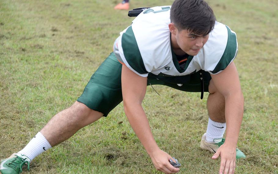 Senior Haydn Peterson might be the only Kubasaki player starting at the same position he played last year, inside linebacker.