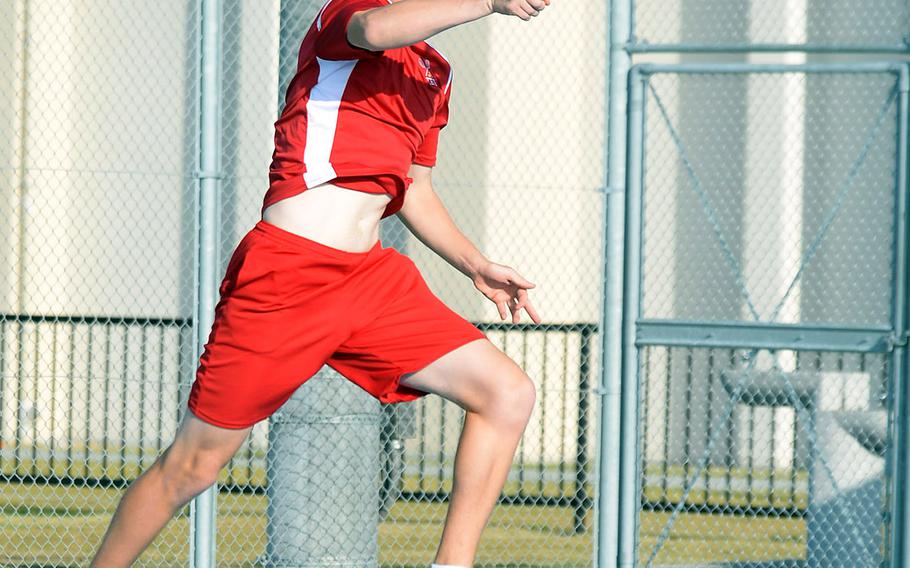 Nile C. Kinnick's Daniel Posthumus enters Far East tennis this week as the DODEA-Japan boys singles and doubles runner-up.