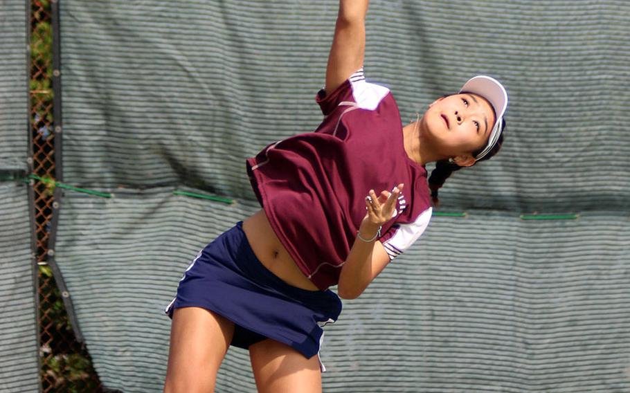 Seisen senior Sarah Omachi stood tall yet again, winning the Far East tennis tournament girls singles and doubles titles for a second straight year, and the latter title for a third time.