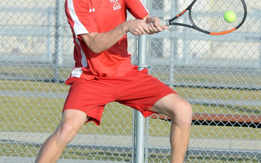 Nile C. Kinnick senior Daniel Posthumus became the first DODEA-Pacific player to reach the boys singles final of the Far East tennis tournament in nine years.