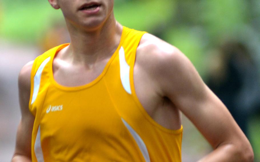 Patch's Alexander Bowman runs 17 minutes, 36 seconds, earning him second place Saturday at a DODDS-Europe cross country meet in Wiesbaden, Germany. 