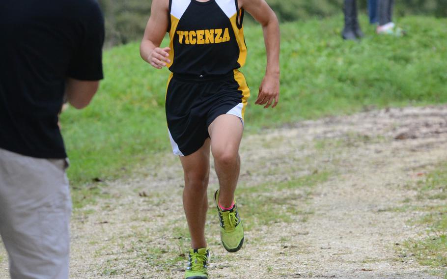 Vicenza's Josh Wilson took second place for the boys Saturday during a cross country meet against Aviano at San Giovanni, Italy, with a time of 20 minutes, 5 seconds.