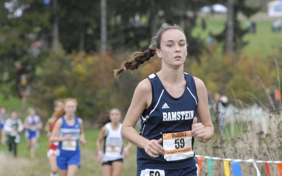 Ramstein's Madison Morse was second at the DODDS-Europe cross-country championships at Baumholder's Rolling Hills Golf Course last year. She will be competing for the title again on Saturday when the championships return to Baumholder.