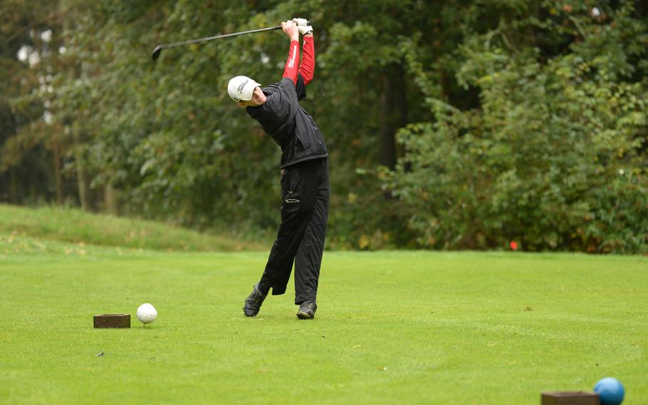 Patch sophomore Jordan Holifield defended his DODDS European golf championship at Wiesbaden's Rheinblick golf course, posting a two-day score of 101, 10 points clear of runner-up Noah Shin of Wiesbaden.