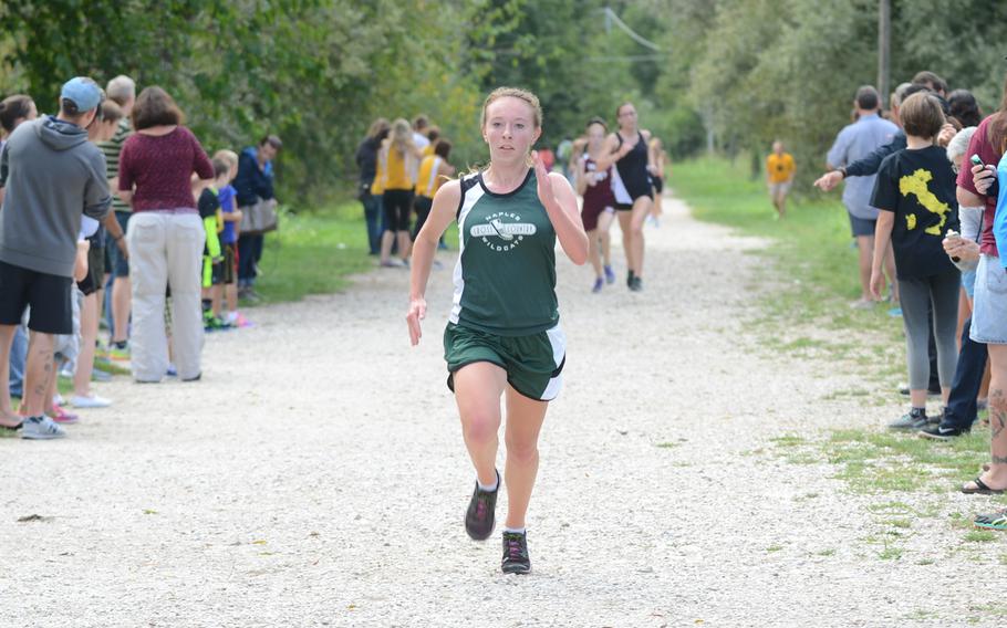 Naple's Shiloh Houseworth ran a 21-minute-and-34-second race Saturday during a DODDS-Europe cross country season opener near Vicenza, Italy.
