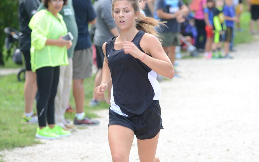 Stuttgart's Nina Gante ran a 20-minute-and-15-second race Saturday during a DODDS-Europe cross country season opener near Vicenza, Italy.