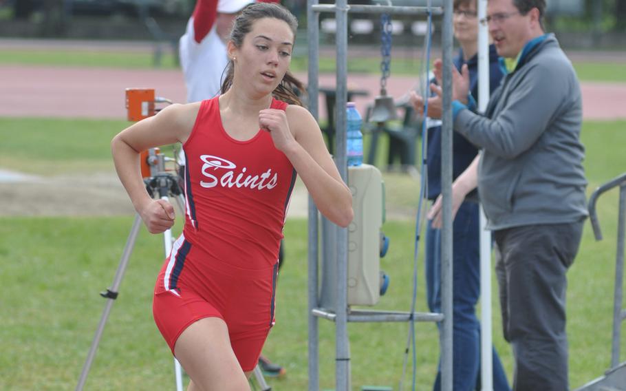 Aviano's Marie Seguin won the girls 3,200-meter run in 13 minutes, 28 seconds in Pordenone, Italy.