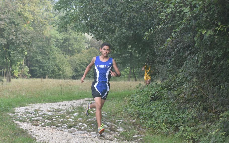 Rota's Kaden Rodriguez was second in the boys cross country race at Parco di San Floriano in Polcenigo, Italy. It was Rota's lone race of the DODEA-Europe regular season.