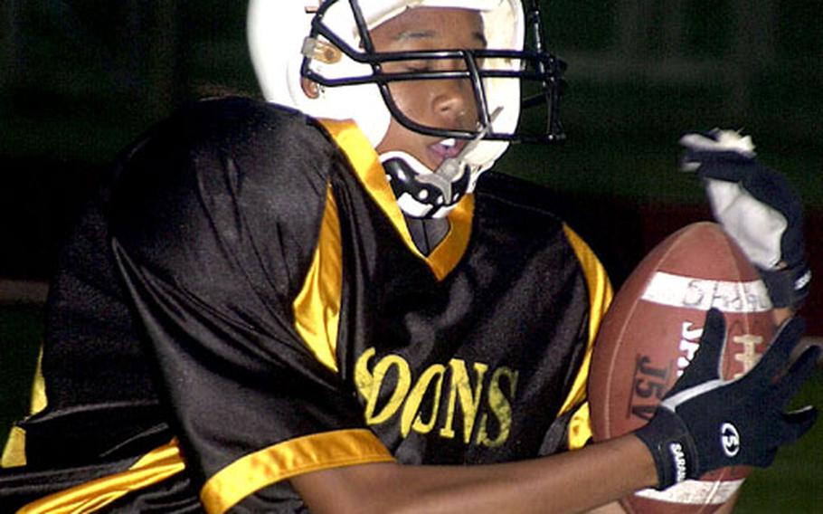 Kubasaki Shogun freshman wide receiver Michelle Daniel is one of two female players in the Pacific