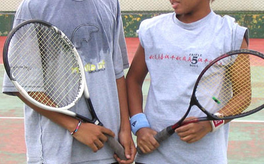 Pusan American tennis players James Edwards, a junior, and Mary Edwards, his senior sister, have 3-0 records, the best among Department of Defense Dependents Schools players this season.