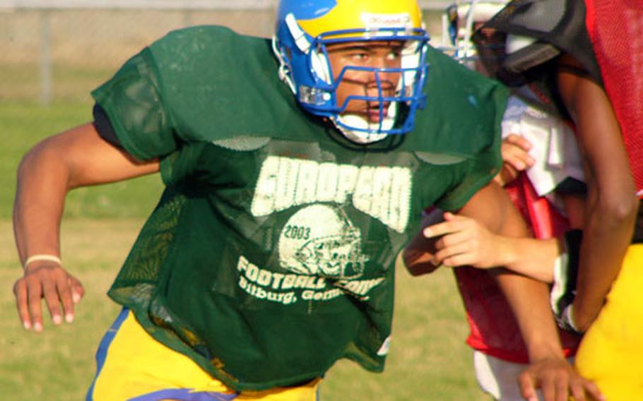 Ansbach linebacker/tight end Russell Bailey will lead the undefeated Cougars against Division II Vilseck on Saturday. Ansbach, a Division III school, enters the game with a 19-game winning streak.