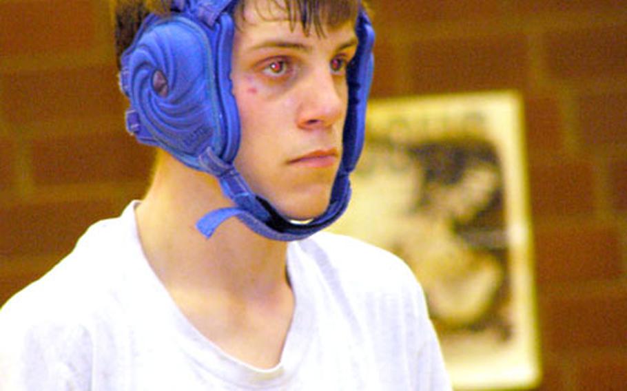 Unbeaten 125-pound wrestler Noah Sheppard of Ramstein, one of the favorites to win the European championship, is taking on competitors three and four classes above his weight to try to improve.
