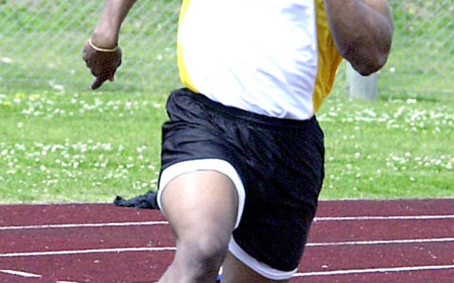 Kadena senior David McCowan won the 200 meters Saturday in 23.9 seconds, leading a 1-2-3-4 Kadena finish in the event at Camp Foster, Okinawa. Kadena repeated as boys’ champion in the Petty meet.