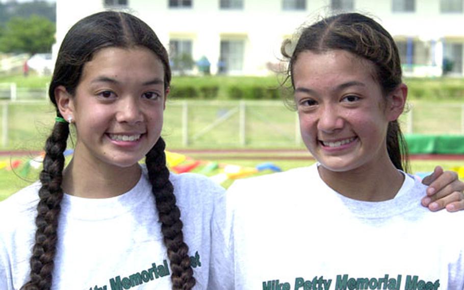 Kubasaki junior twin long-distance runners Beth and Lisa Nielsen.