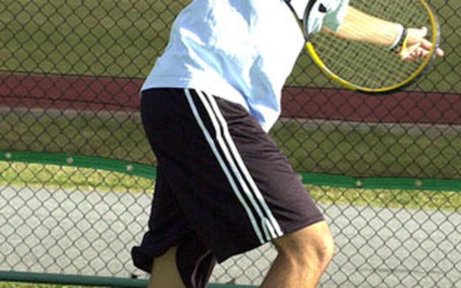 Ian Waterfield-Copeland of the Kadena Panthers. Kadena enters the Far East High School Tennis Tournament as the defending champion.