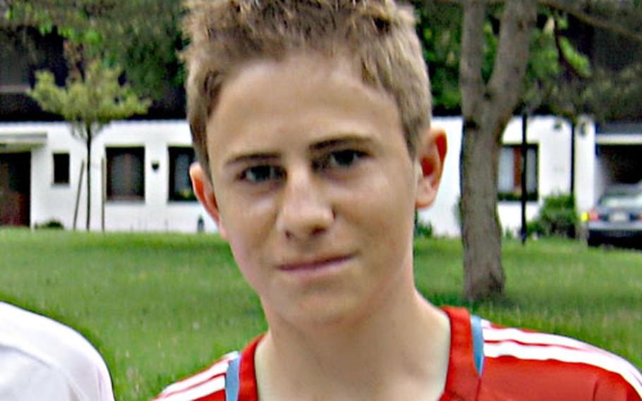 Kevin Durr plays for the under-15 squad of German soccer powerhouse Bayern Munich.