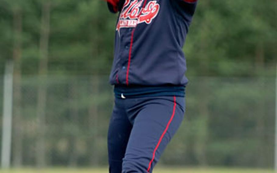Ashley Kazimer, a pitcher and shortstop for Bitburg, was selected to the All-Europe team for the third straight year.