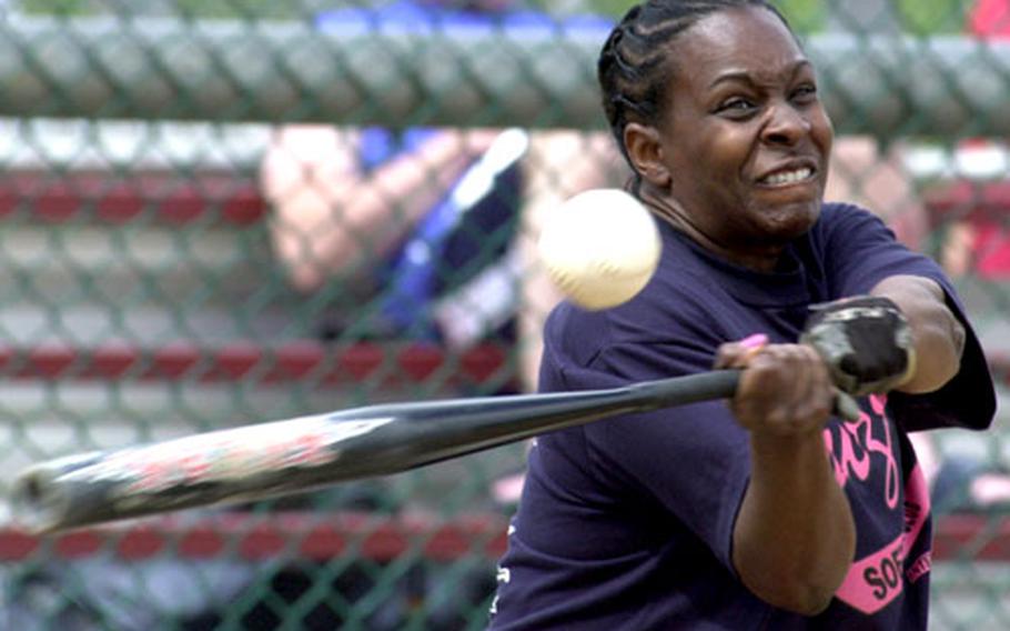 All-Air Force player Kischa Scott-McCloud batted .641 with 17 home runs and 59 runs batted in to pace the Osan Mustangs to Korea Traveling League women&#39;s regular-season championship, 16-4 in league play and 21-8 overall. Osan earned the top seed entering this weekend&#39;s Koreawide post-level tournament.